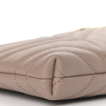 Gucci Calfskin Matelasse Mini GG Marmont Chain Bag Porcelain Rose 8 of 9