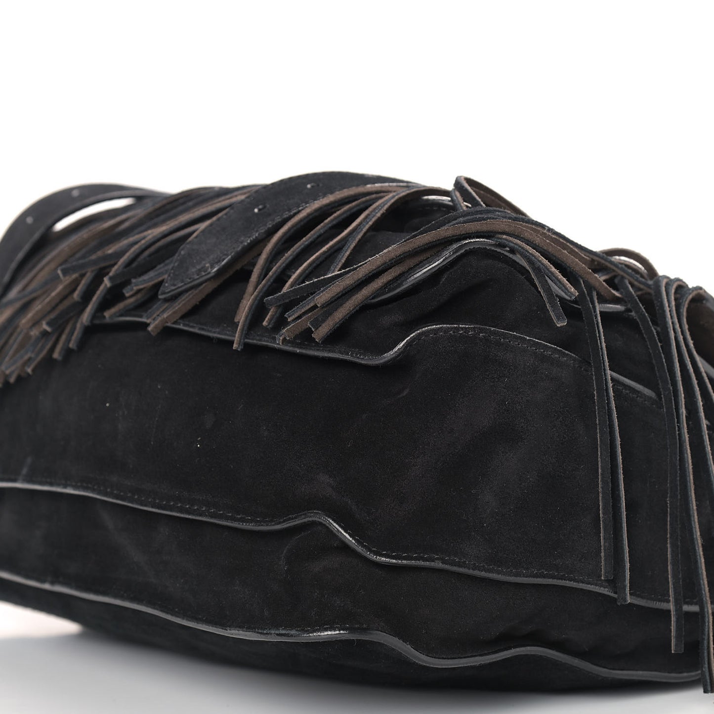 Suede Fringe Medium PS1 Satchel Black