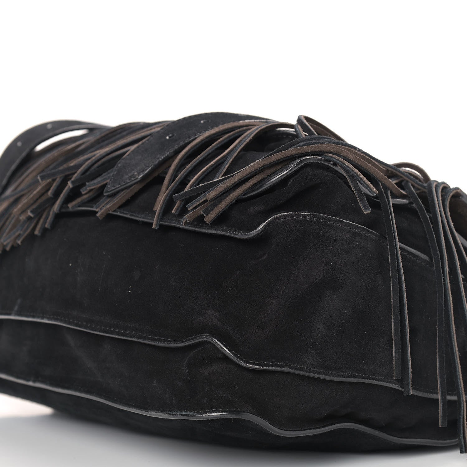 Proenza Schouler Suede Fringe Medium PS1 Satchel Black 8 of 8