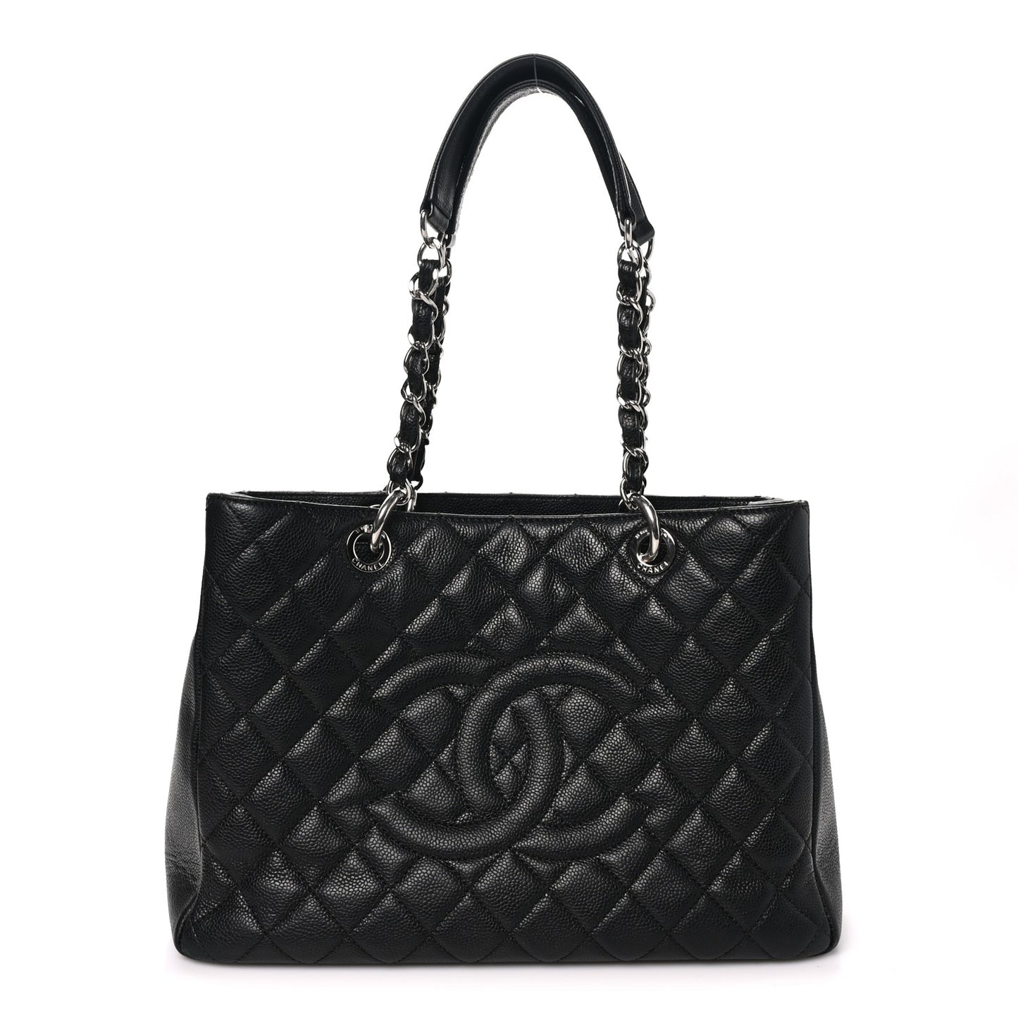 Caviar Quilted Grand Shopping Tote GST Black