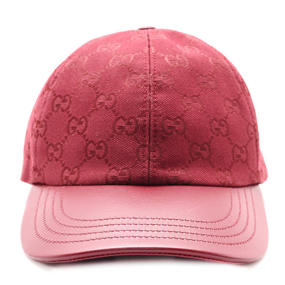 Gucci Calfskin New Canvas GG Monogram Baseball Hat L Bordeaux 3 of 11