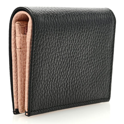 Gucci Calfskin GG Marmont Bow Card Case Black 3 of 6
