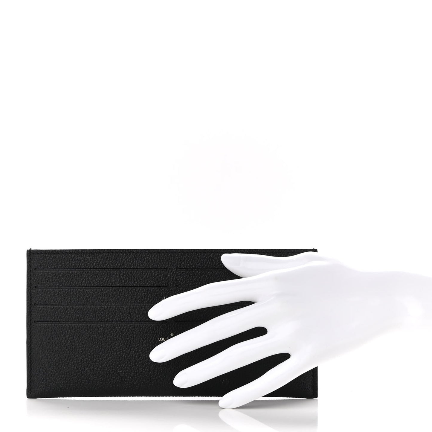 Calfskin Felicie Chain Wallet Card Holder Insert Black