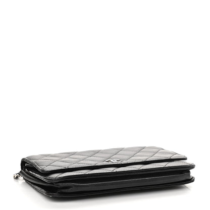 Chanel Lambskin Quilted Wallet On Chain WOC Black 4 of 14