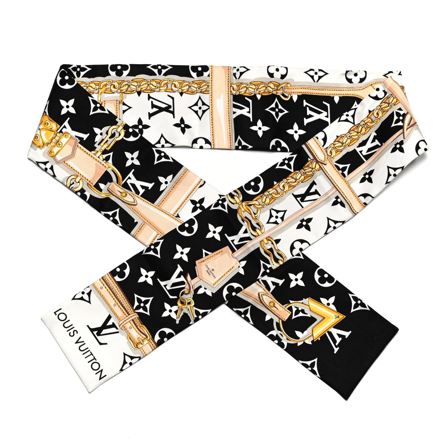 Louis Vuitton Silk Monogram Confidential Bandeau Black 1 of 4