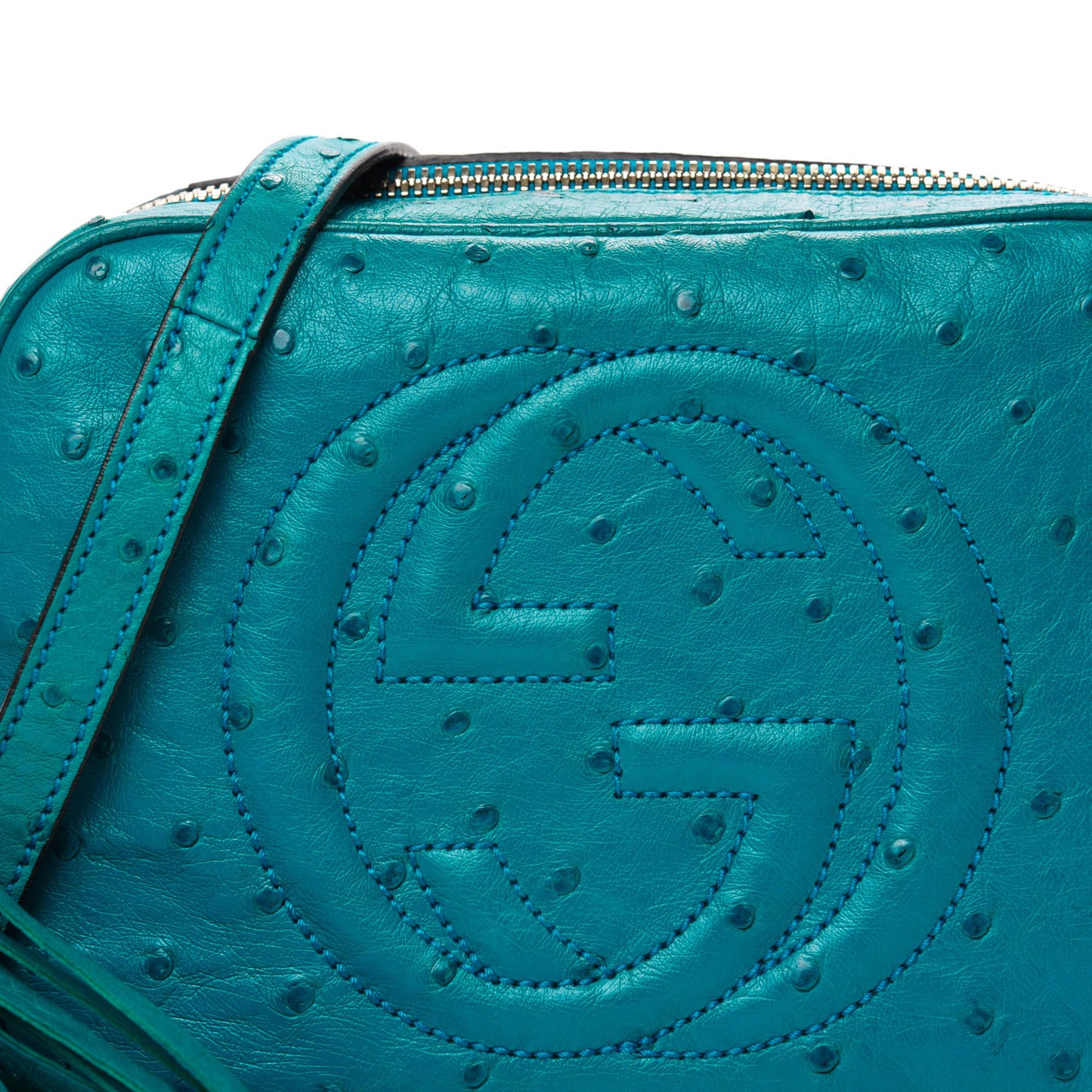 Ostrich Small Soho Disco Bag Teal