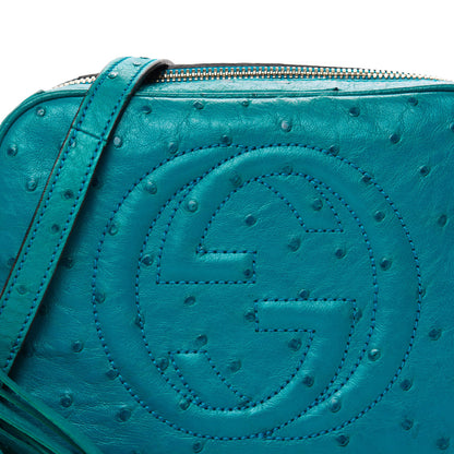 Gucci Ostrich Small Soho Disco Bag Teal 11 of 11