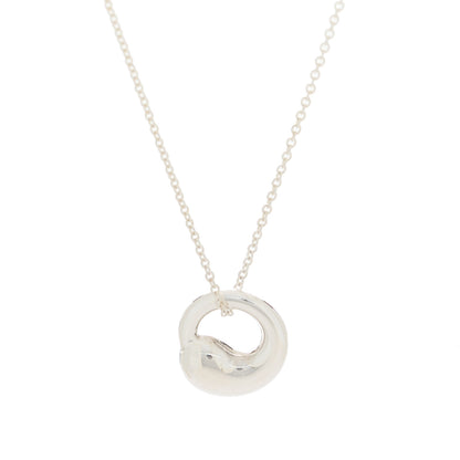Tiffany Sterling Silver 12mm Elsa Peretti Eternal Circle Pendant Necklace 4 of 5