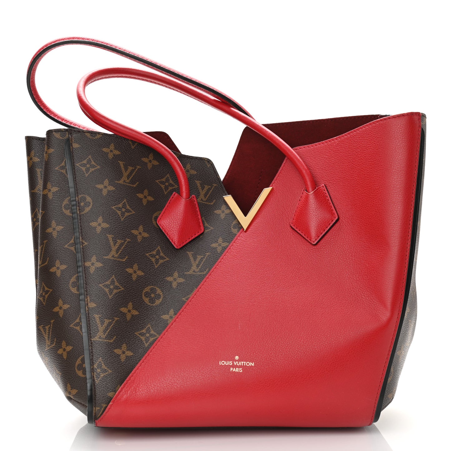 Calfskin Monogram Kimono Tote Cherry