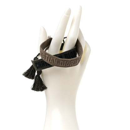 Christian Dior Woven Cotton J'Adior Friendship Bracelet Set Green Khaki 2 of 5