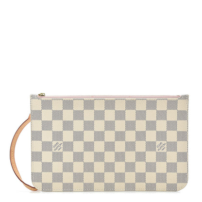 Louis Vuitton Damier Azur Neverfull MM GM Pochette Rose Ballerine 1 of 10