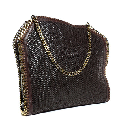 Stella McCartney Braided Small Falabella Tote Coffee Brown 3 of 8
