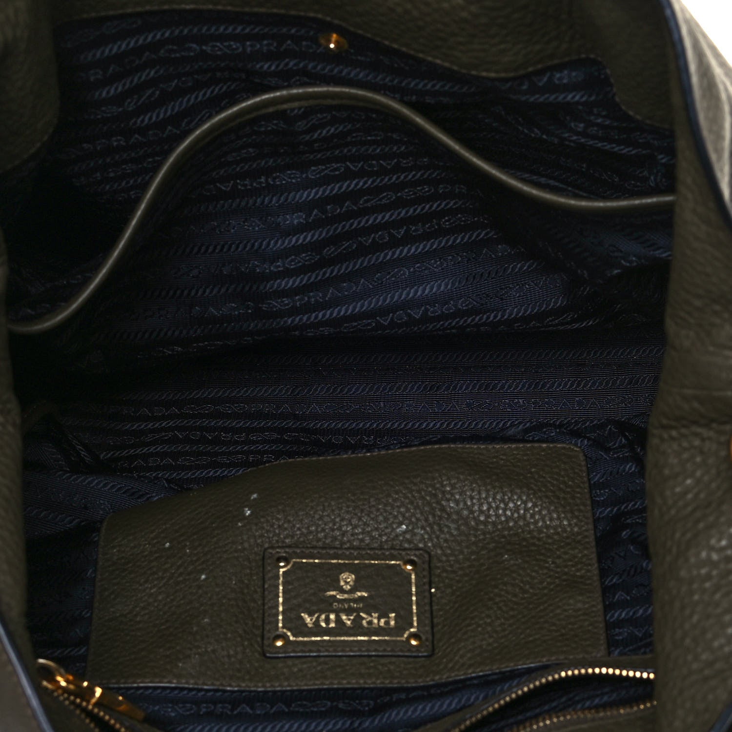 Prada Vitello Daino Shopping Tote Militare 5 of 16