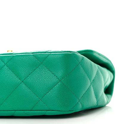 Chanel Caviar Quilted Sweetheart Flap Green 8 of 11