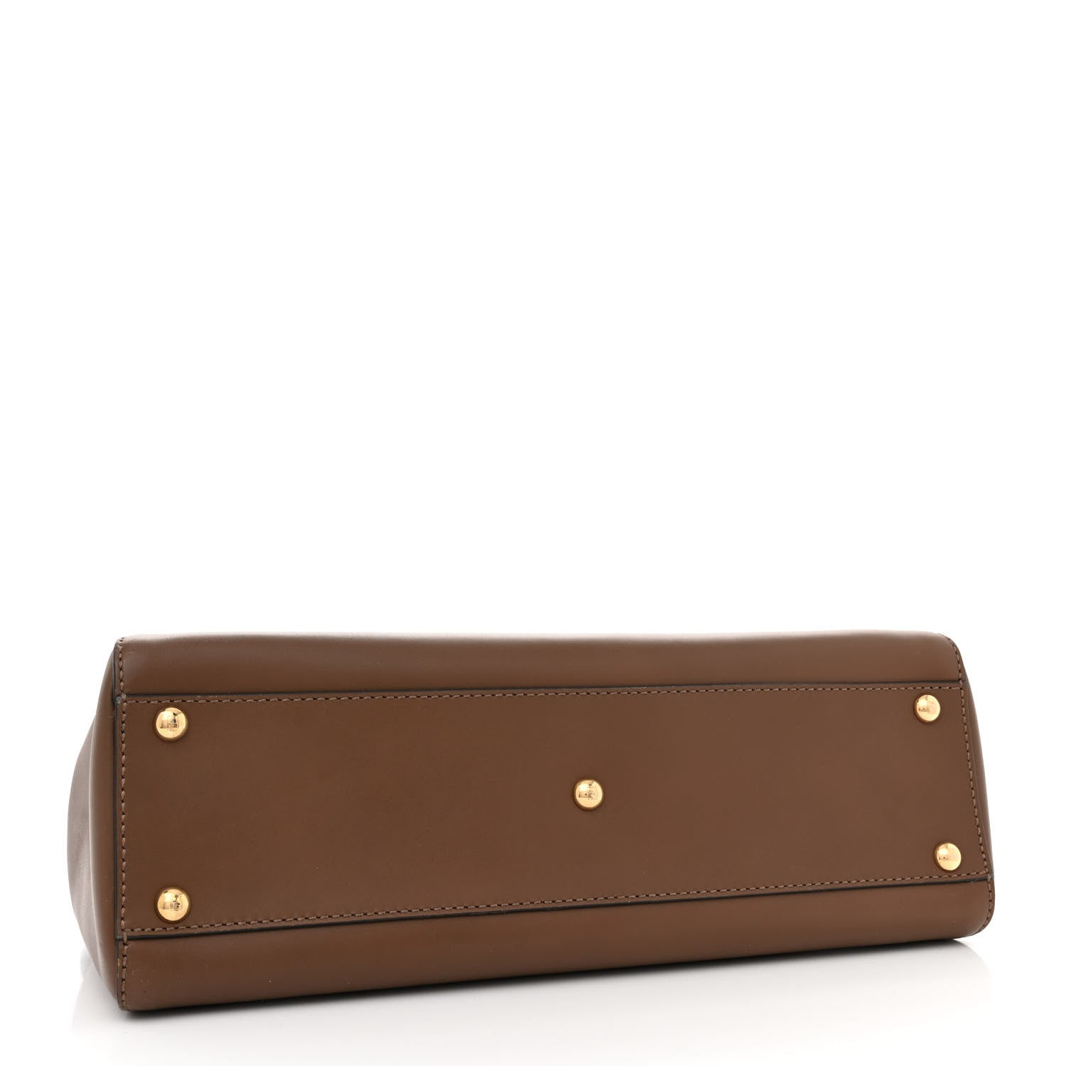 Fendi Vitello Morgan Fabric Jacquard Pequin Peekaboo Iconic Satchel Tobacco Black 4 of 13