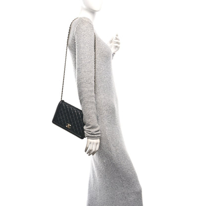 Chanel Crumpled Calfskin Quilted Flap Black 2 of 11