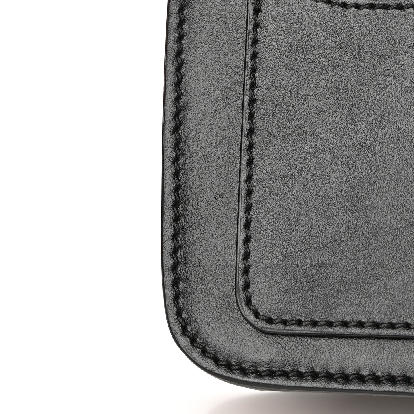 Calfskin Suede C Clutch With Chain Black