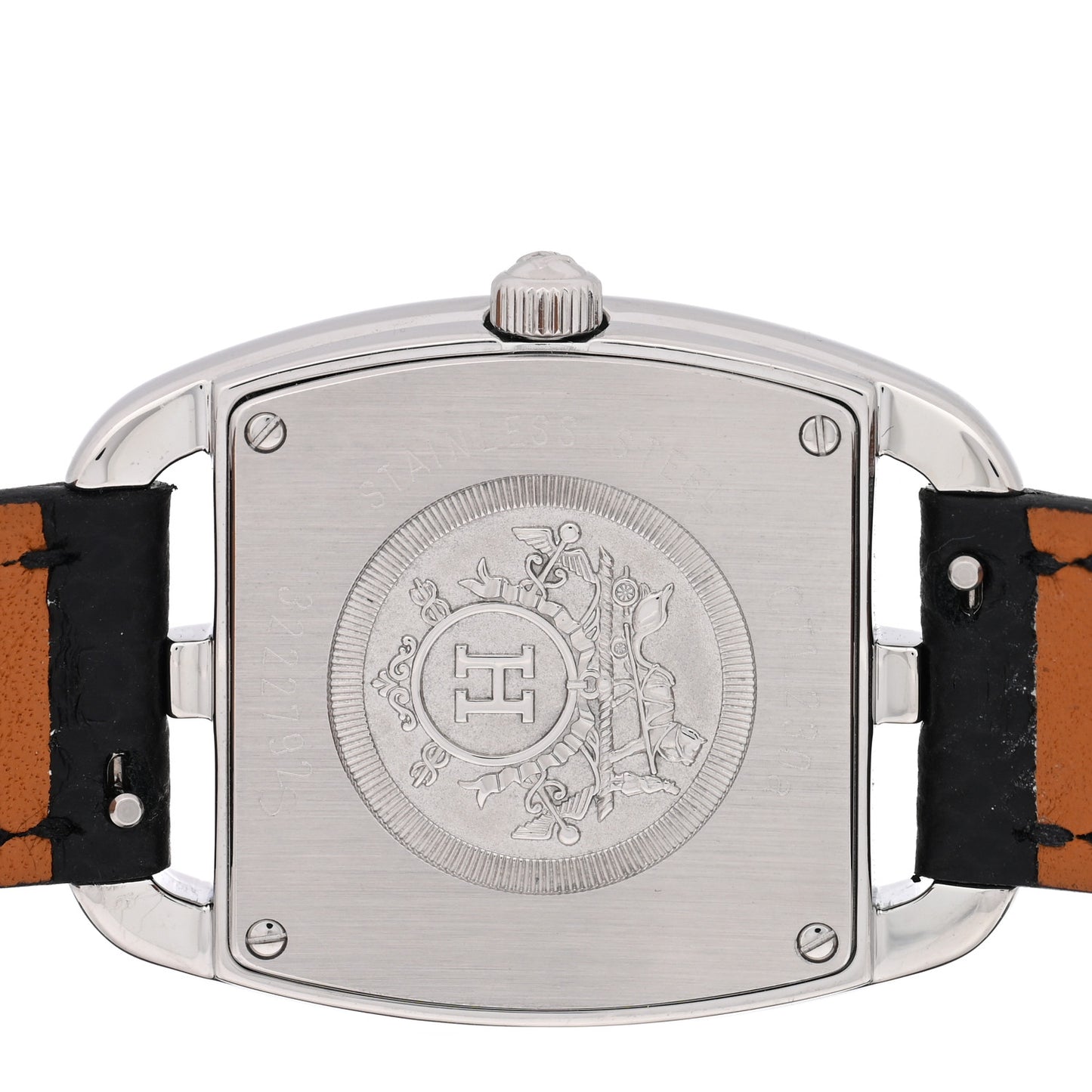 Stainless Steel Epsom Diamond Bezel Mother of Pearl 26mm Cape Cod Tonneau Quartz Watch Noir