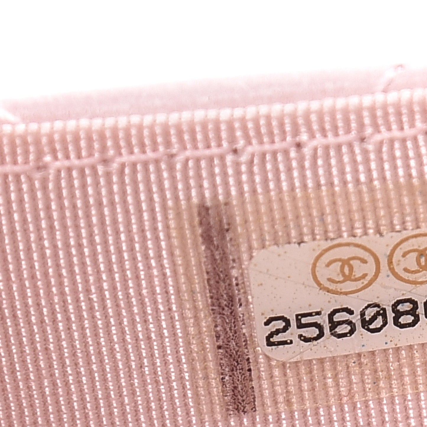 Lambskin Quilted Flap Card Holder Light Pink