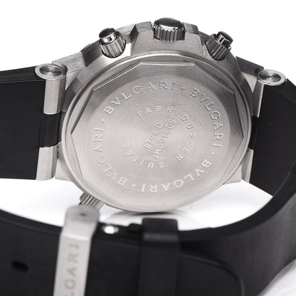 Bulgari Stainless Steel Rubber 38mm Diagono Scuba GMT Automatic Watch Black 5 of 6