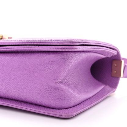 Chanel Caviar Quilted Medium Boy Flap Purple 10 of 11