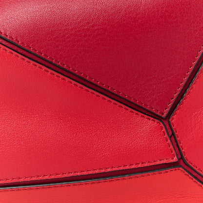Loewe Calfskin Colorblock Small Puzzle Bag Red 9 of 11