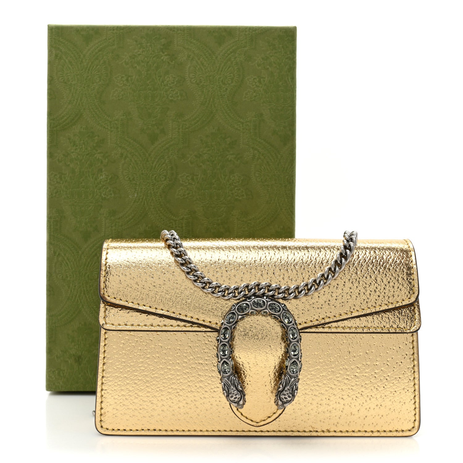 Gucci Metallic Calfskin Super Mini Dionysus Shoulder Bag Gold 10 of 10