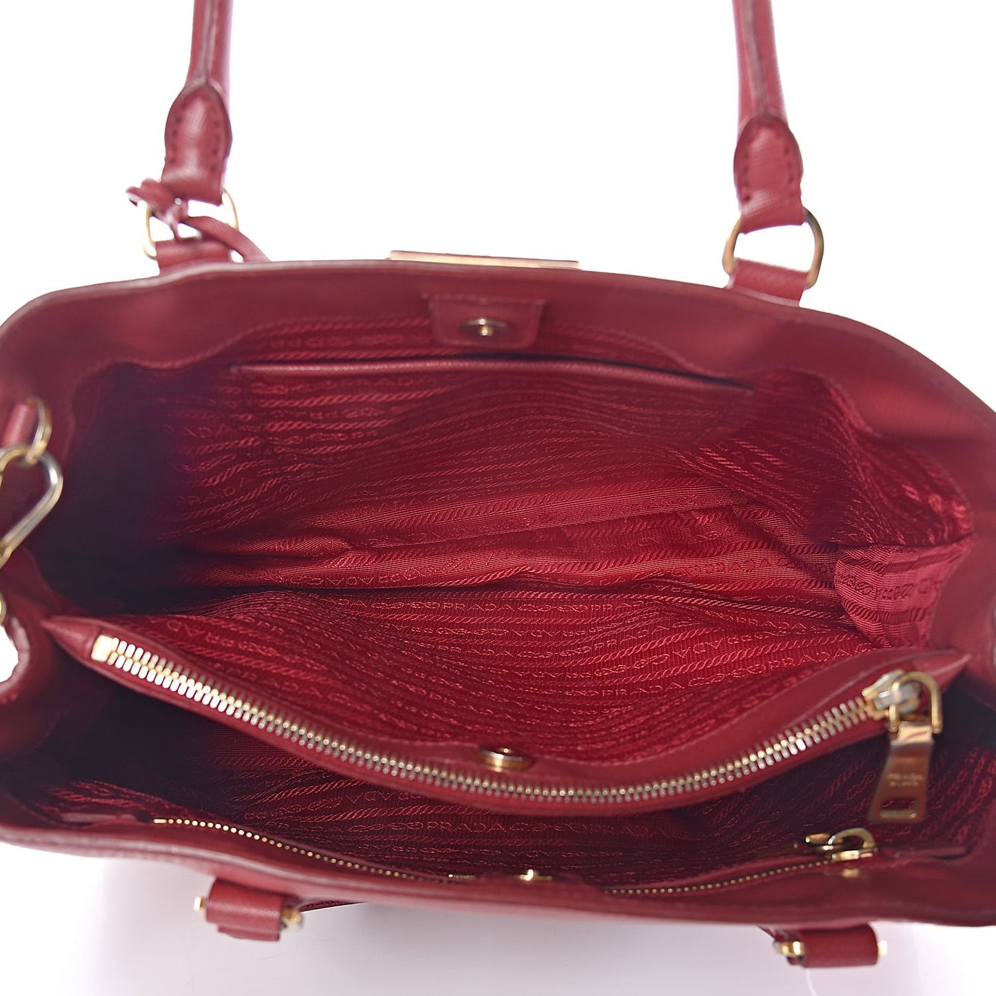 Saffiano Lux Medium Tote Fuoco