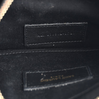 Saint Laurent Grain De Poudre Chevron Monogram Bill Pouch Black 5 of 8
