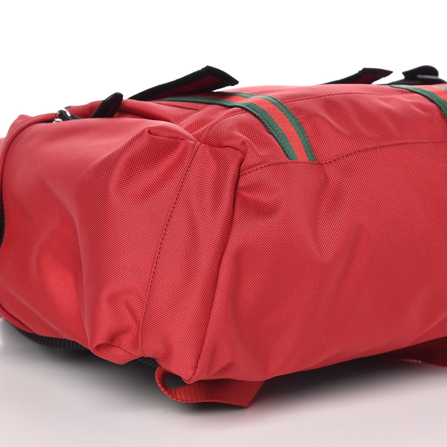 Techno Canvas Web Double Buckle Backpack Red