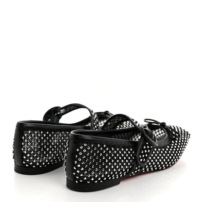 Christian Louboutin Crystal Mamastrapitina Strass Mesh Ballerina Flats 37.5 Black 4 of 8