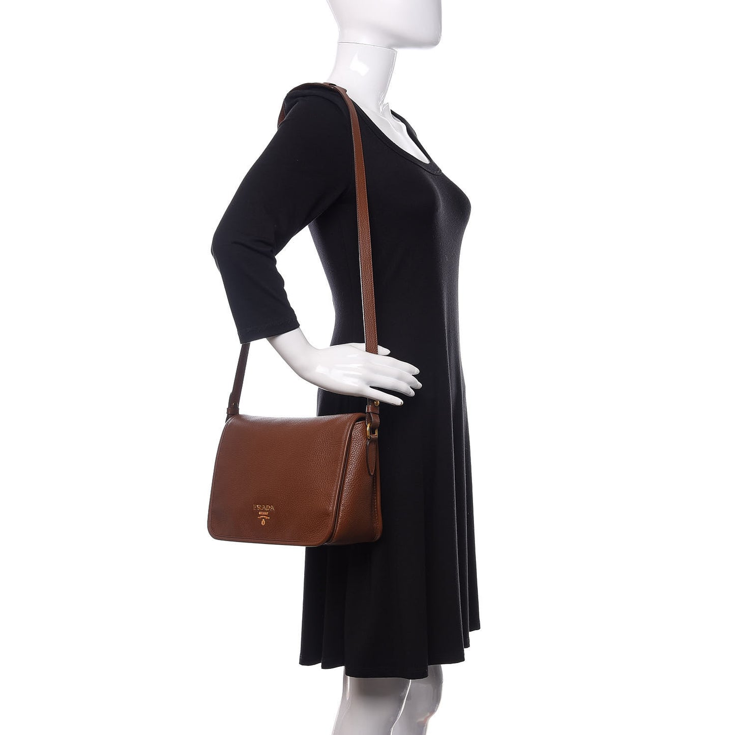 Vitello Phenix Crossbody Bag Tabacco