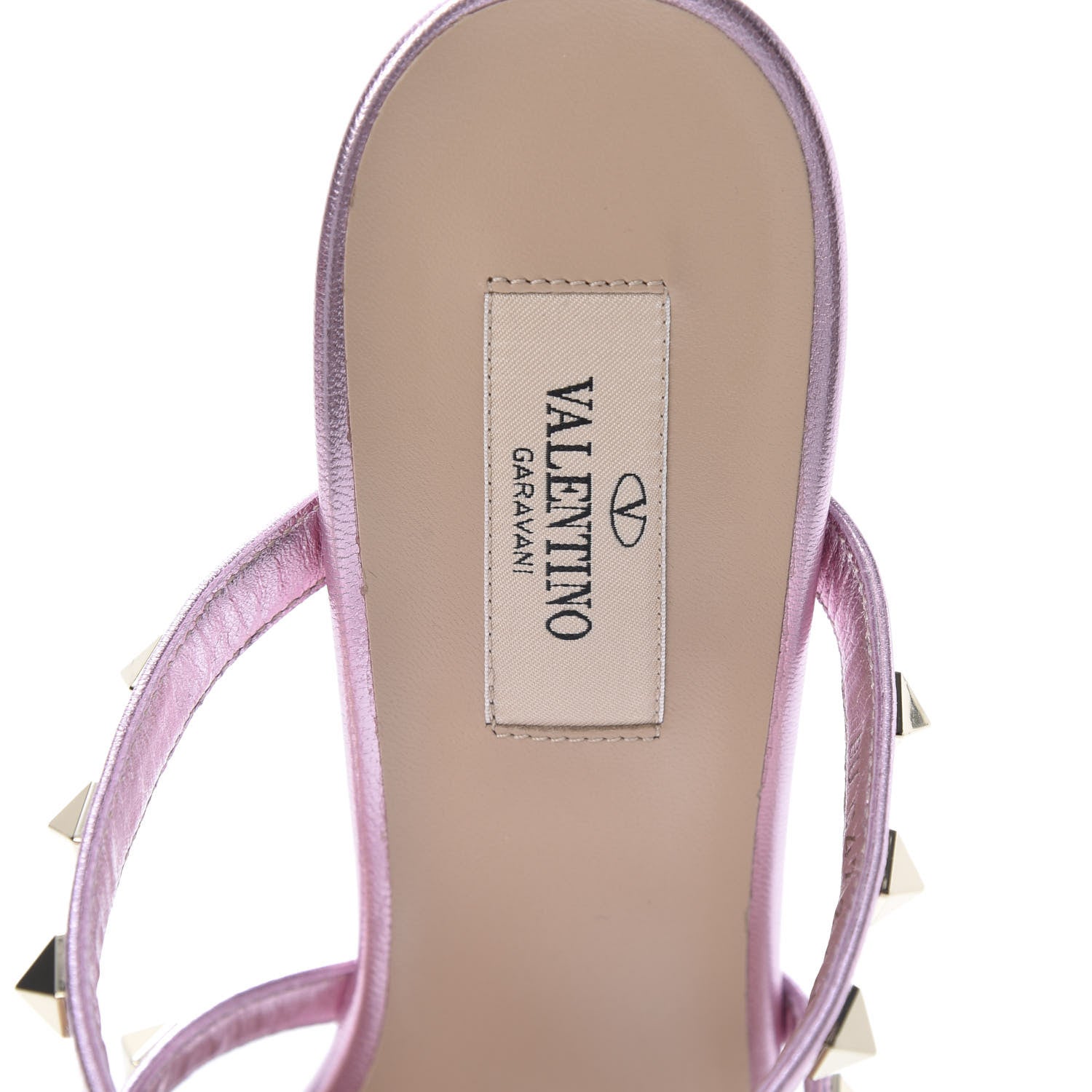 Valentino Garavani Metallic Nappa Rockstud 60mm Caged Slide Sandals 40 Giacinto 7 of 10