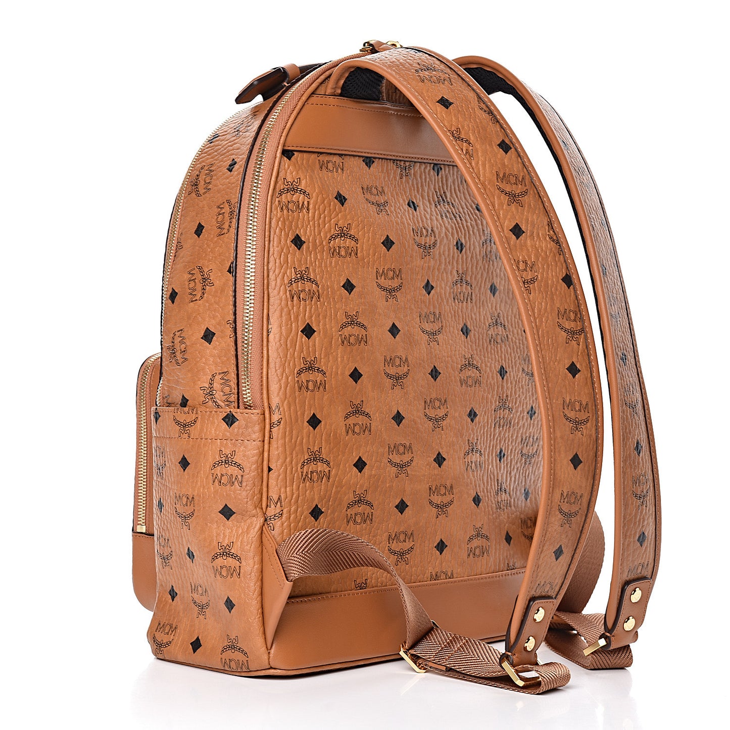 Visetos Mens Medium Stark Backpack Cognac