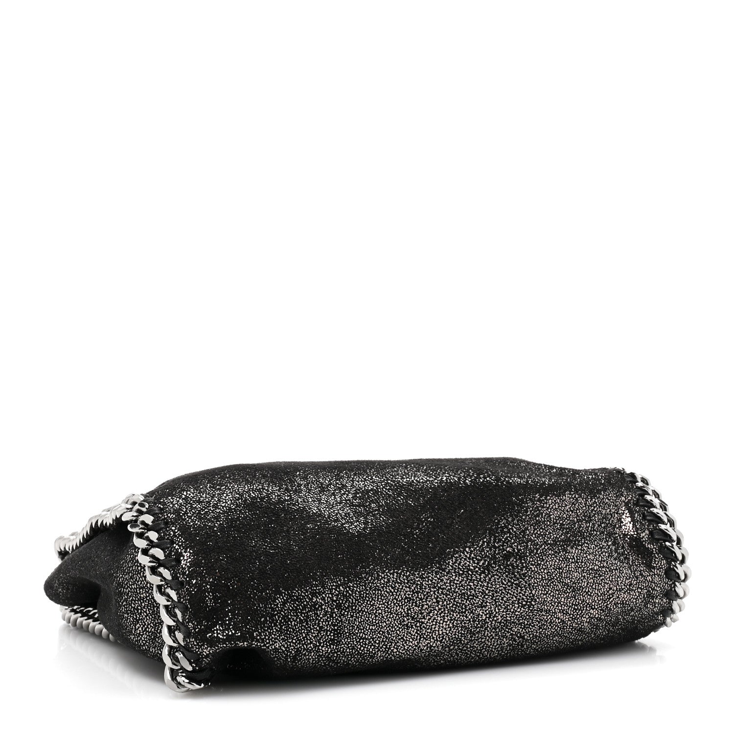 Stella McCartney Chamois Shiny Dotted Mini Falabella Fold Over Tote Ruthenium 4 of 8