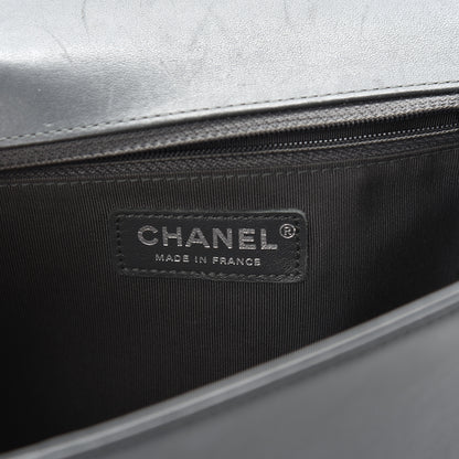 Chanel Lambskin Quilted New Medium Boy Flap Grey 6 of 10