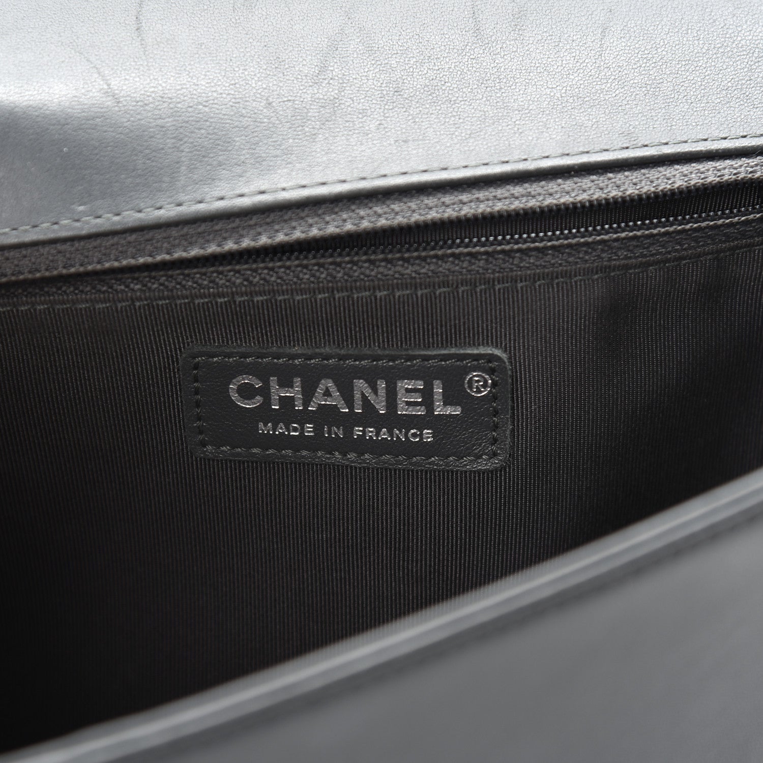 Chanel Lambskin Quilted New Medium Boy Flap Grey 6 of 10