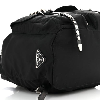 Prada Nylon New Vela Studded Backpack Black 8 of 9