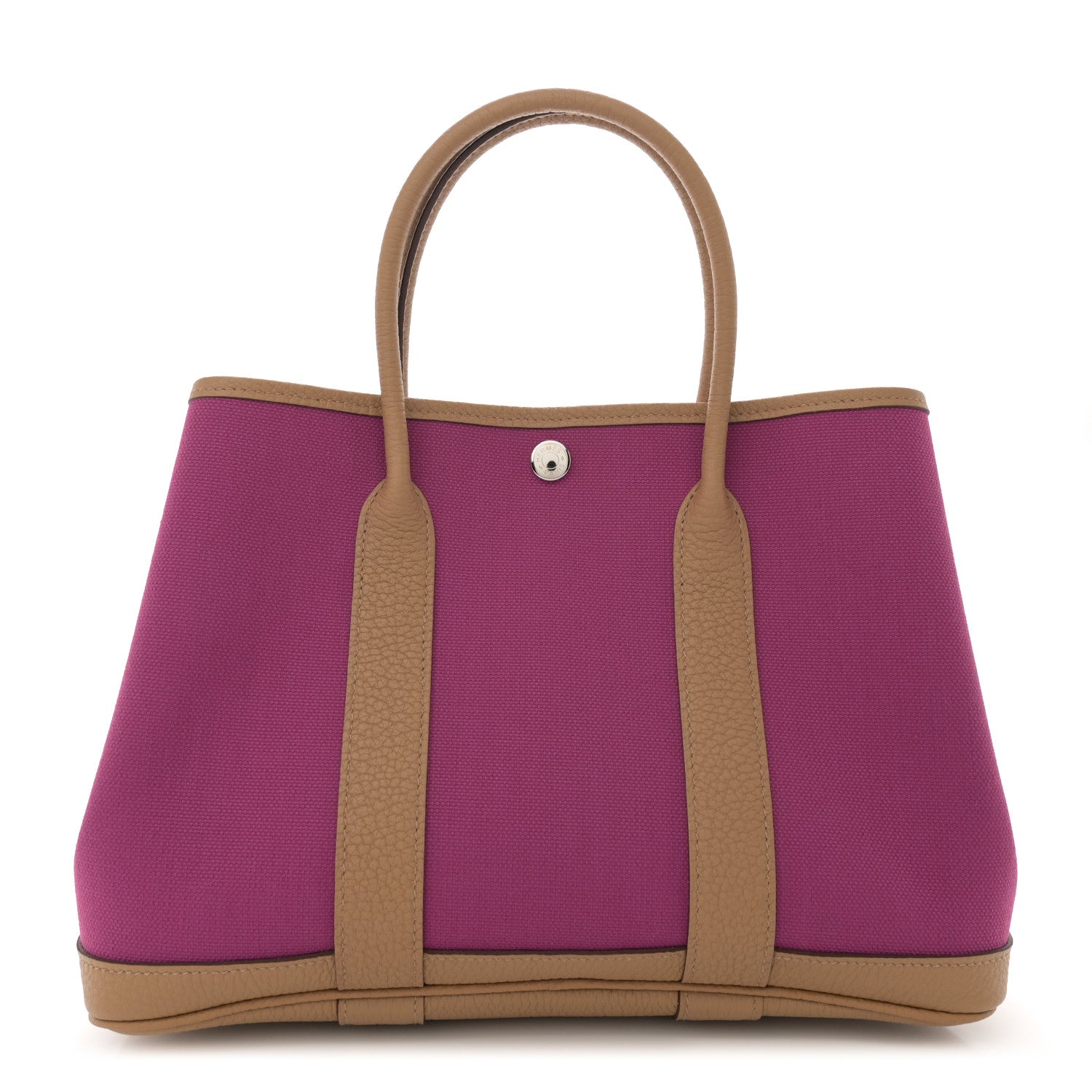 Hermes Toile Militaire Vache Country Garden Party 30 TPM Rose Pourpre Biscuit 1 of 11