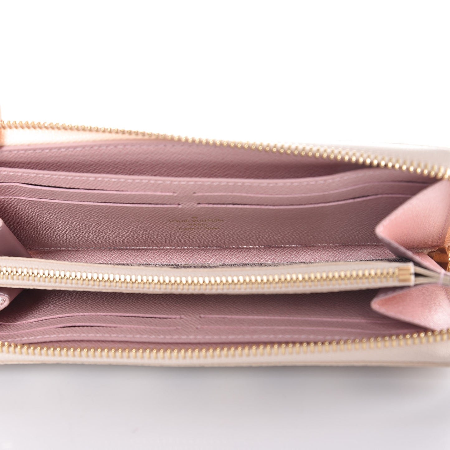 Damier Azur Clemence Wallet Rose Ballerine