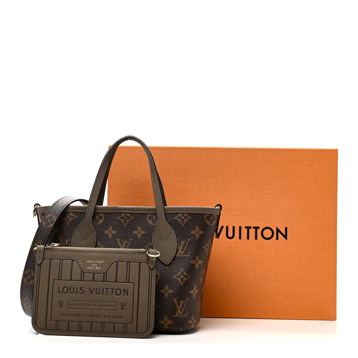 Louis Vuitton Monogram Neverfull Inside Out Bandouliere BB Dark Fango 17 of 17