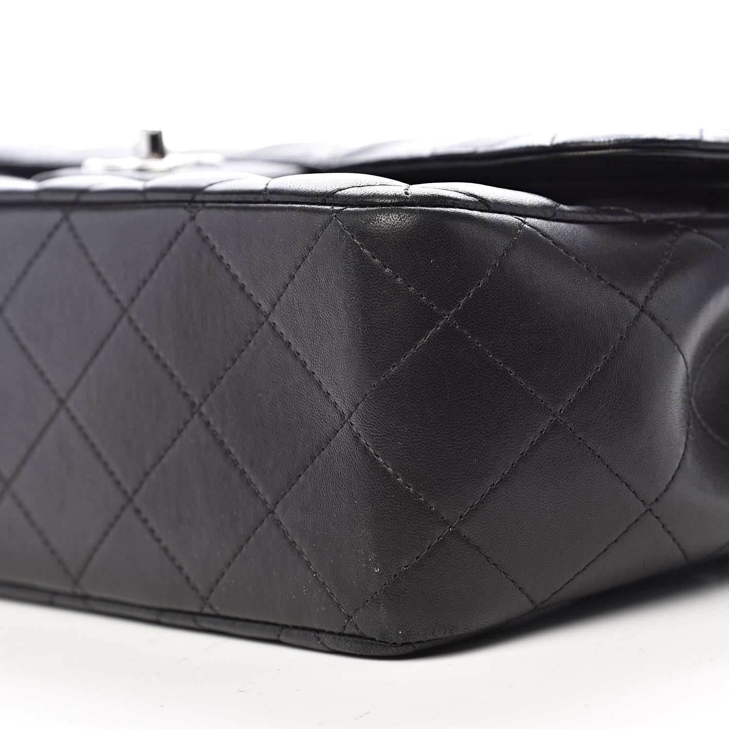 Chanel Lambskin Quilted Jumbo Double Flap Black 17 of 20