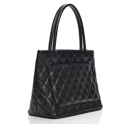 Chanel Caviar Medallion Tote Black 3 of 9