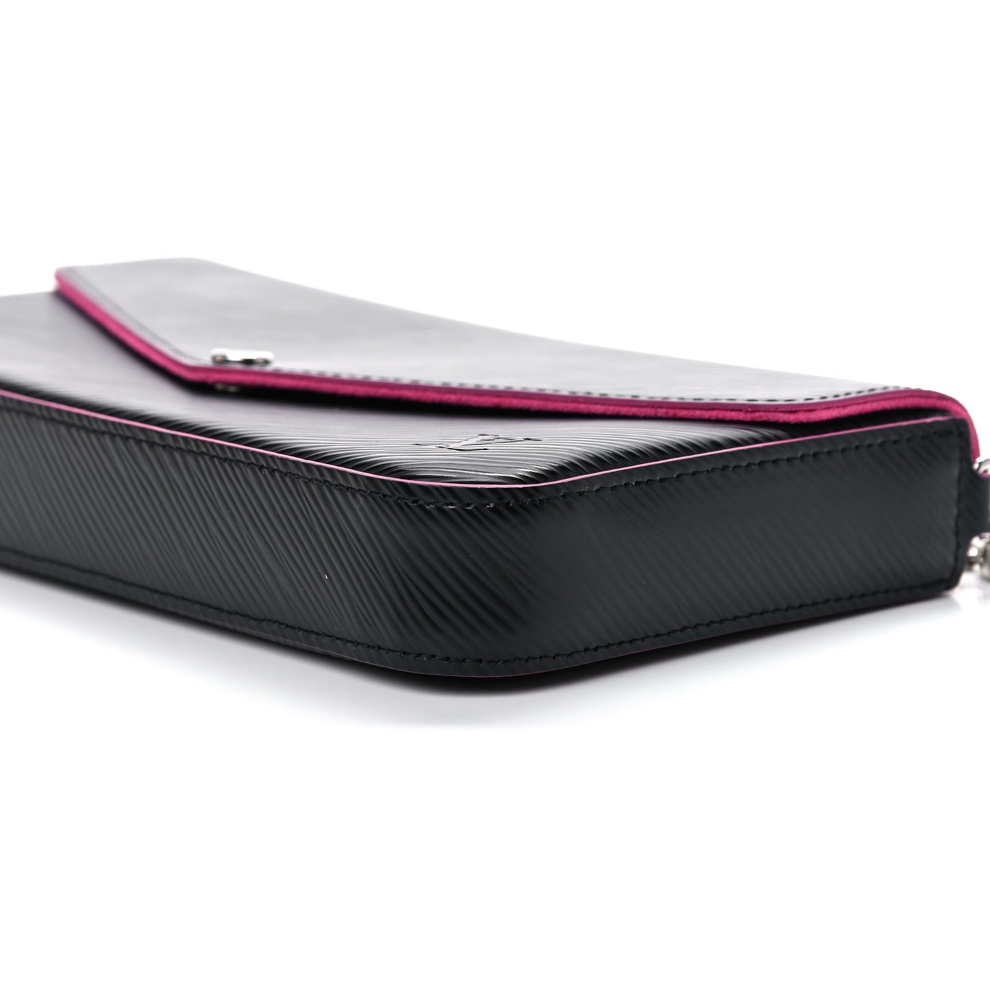 Epi Pochette Felicie Black Hot Pink