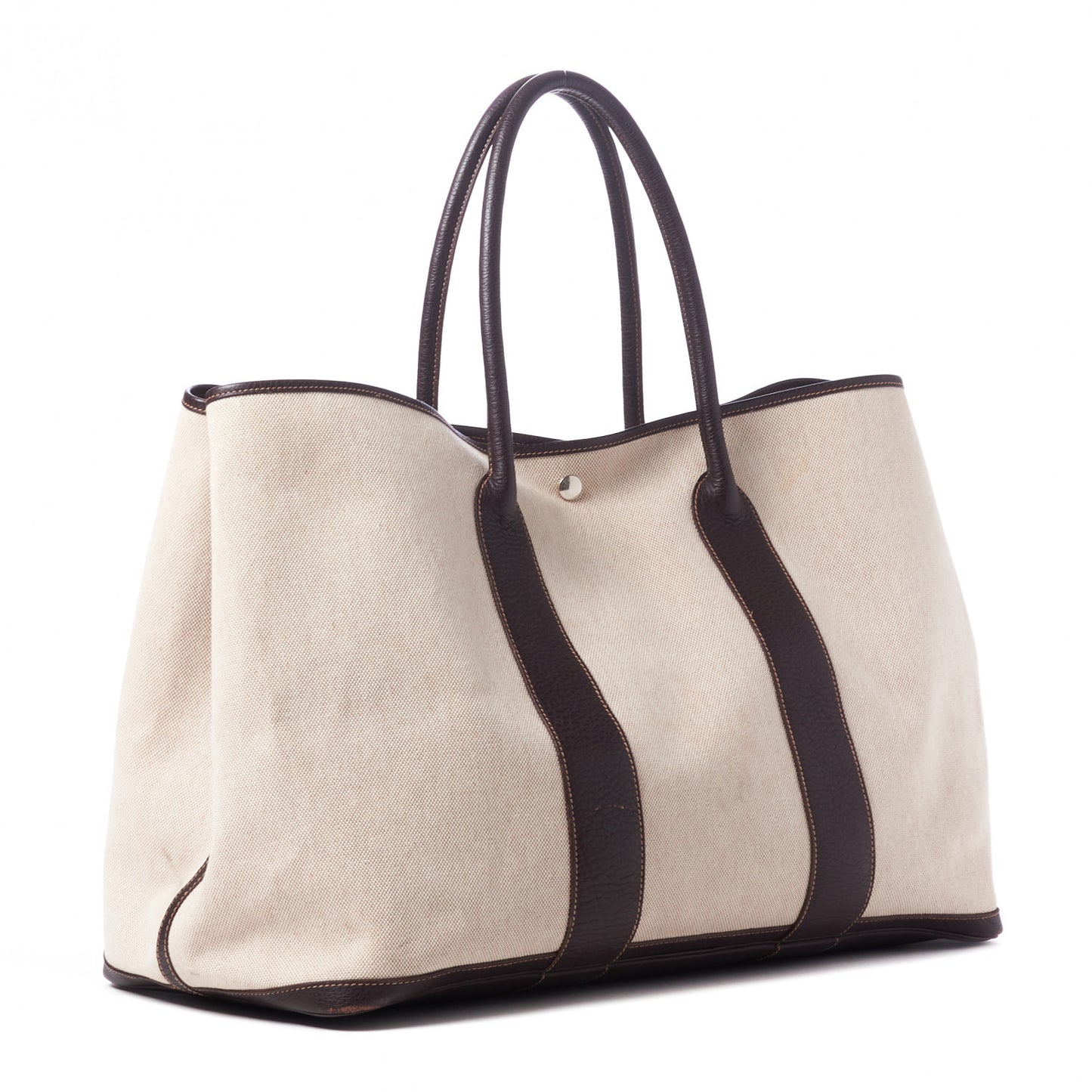 Toile Buffle Gala Garden Party Tote 49 GM Marron Fonce