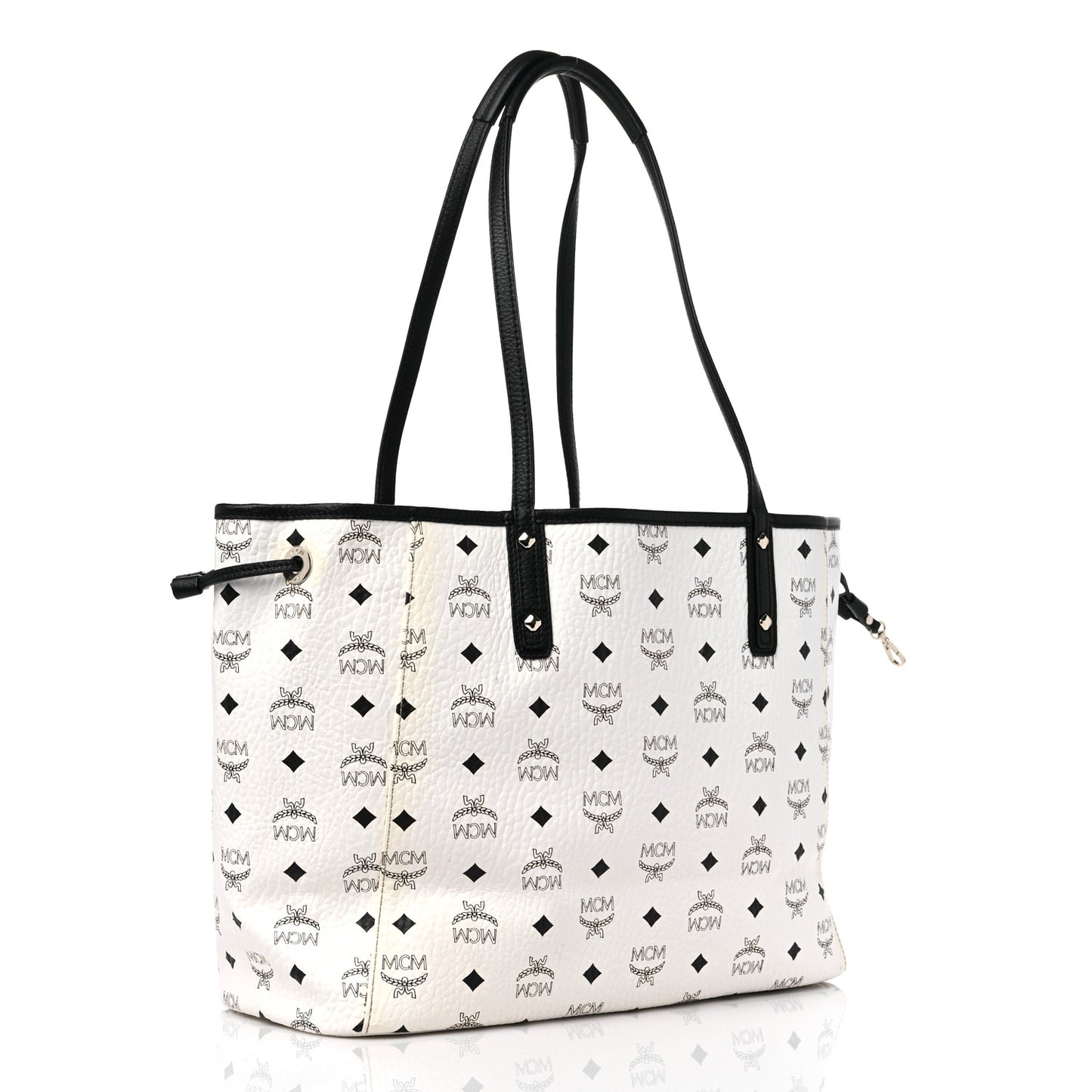 Visetos Medium Project Reversible Shopper Tote White