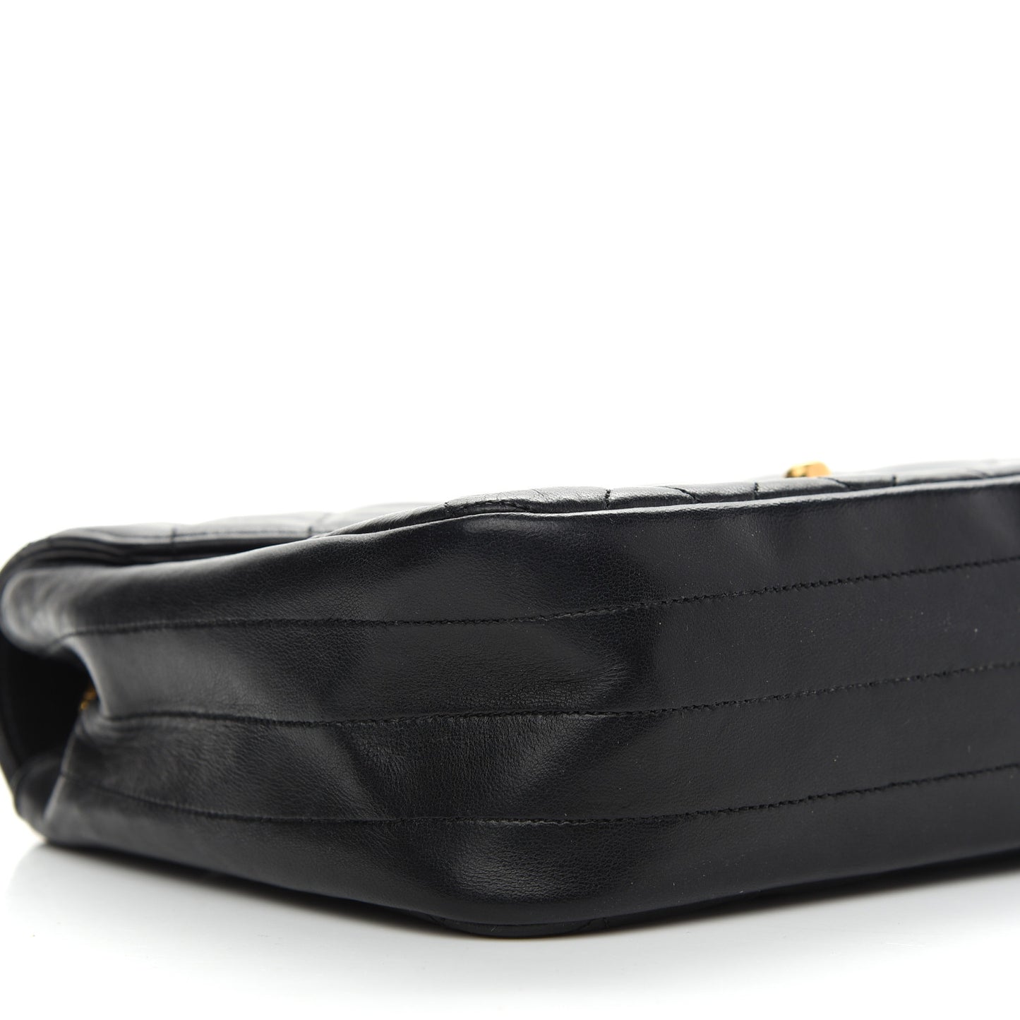 Lambskin Quilted Small Single Flap Black