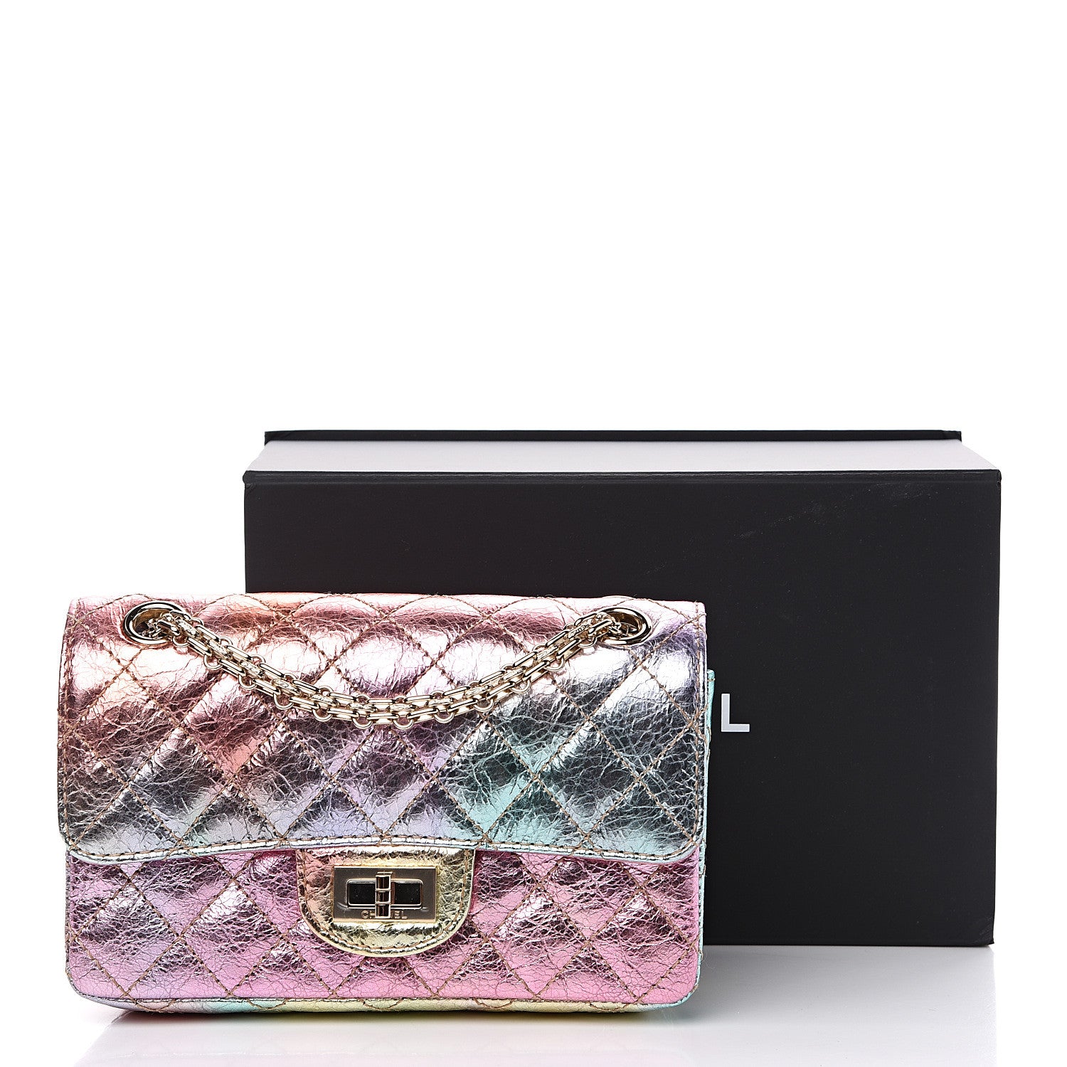 Chanel Metallic Goatskin Quilted Mini 2.55 Reissue Flap Multicolor 9 of 9