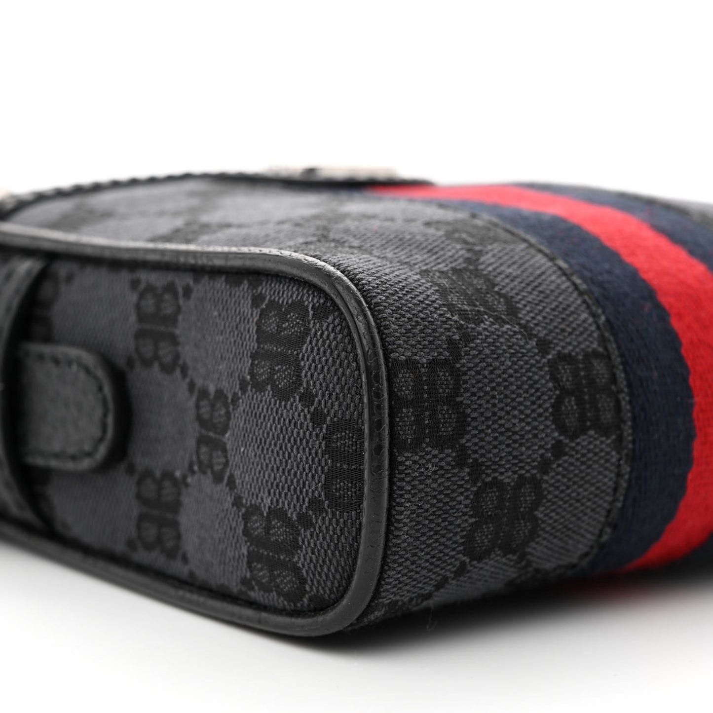X Balenciaga BB Monogram Web Mini Ophidia Messenger Black