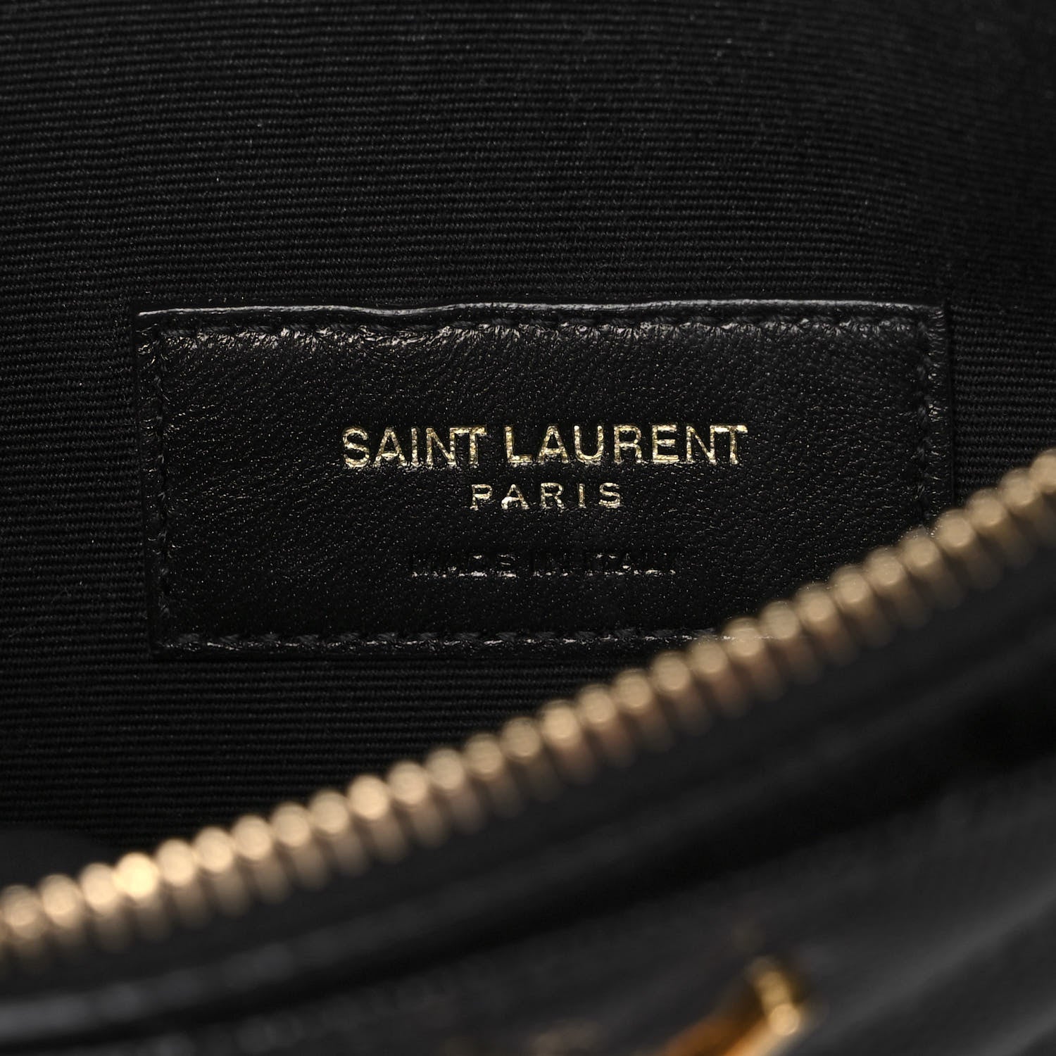 Saint Laurent Grain De Poudre Chevron Monogram Large Bill Pouch Black 6 of 11